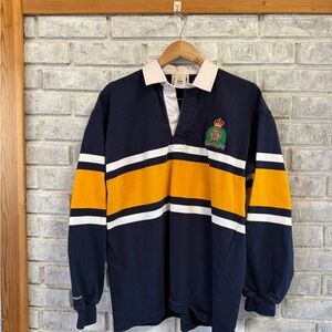 Rare vintage Navy Rugby Polo with Embroidered Crest